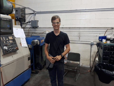 Me working CNC machines